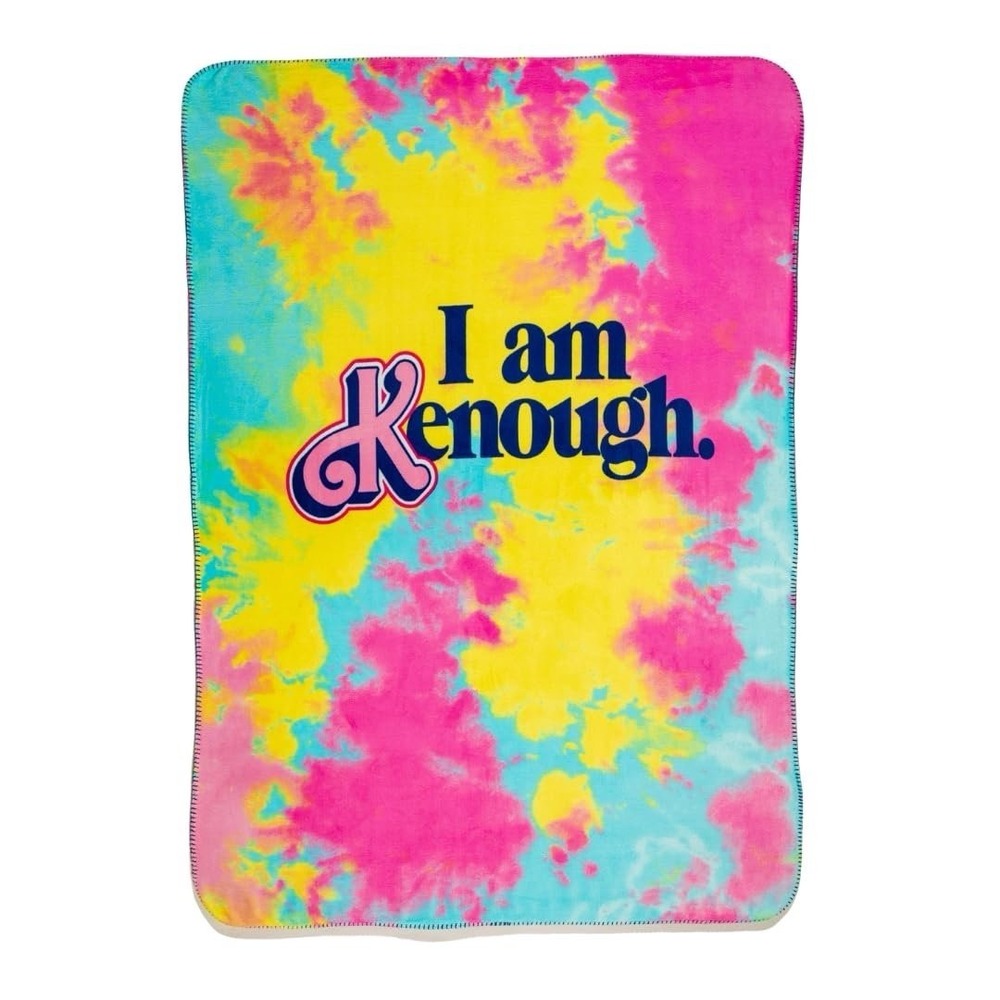 Barbie The Movie I Am Kenough Sherpa Throw Blanket 46x60
